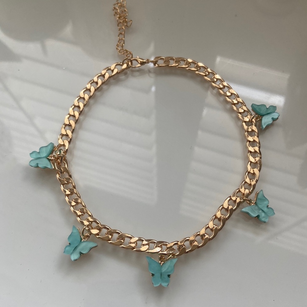 Butterfly choker necklace
